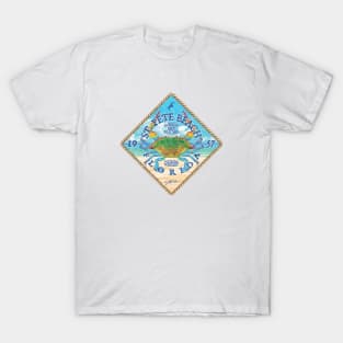 St. Pete Beach, Florida, Blue Crab on Beach T-Shirt